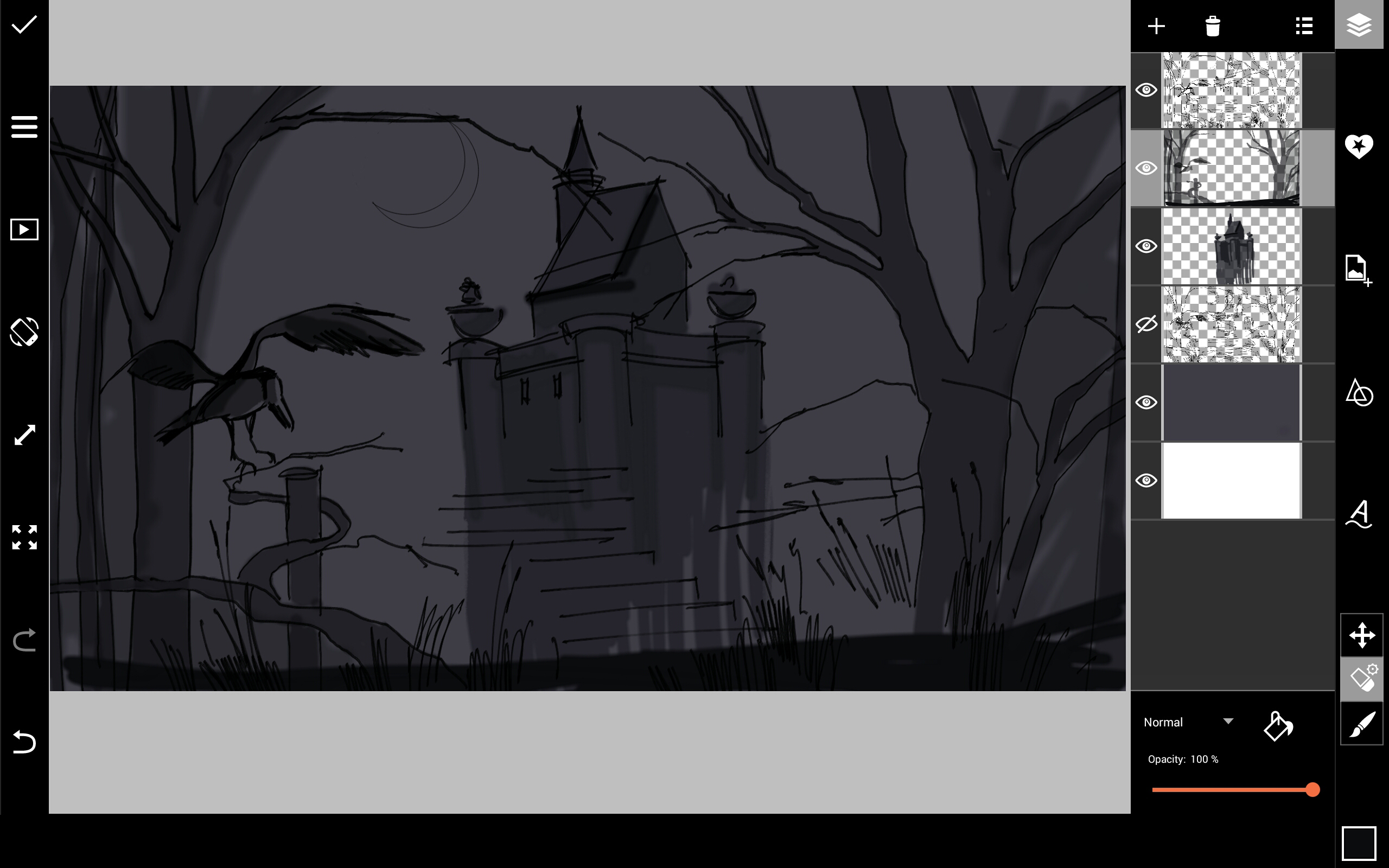 draw gray shades for spooky halloween drawing