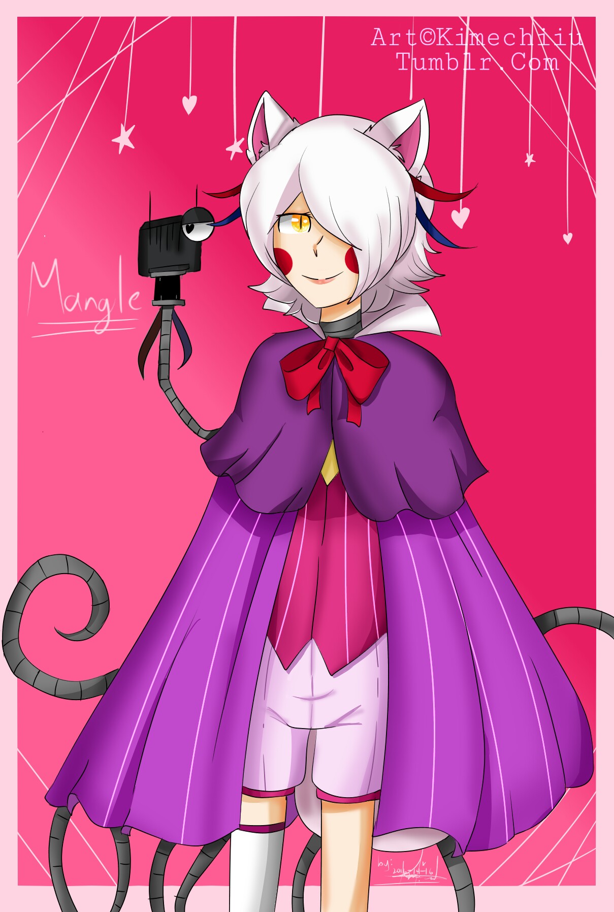 Drawing Human Anime Mangle Fnaf Image By Kimeart
