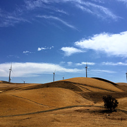 iphone hills windmills clouds sky